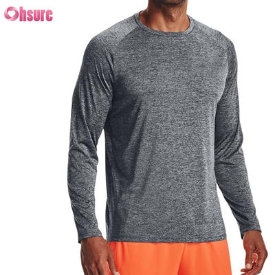 Männer-Sport-T-Shirts Hochwertige Mode Custom Blank Polyester Spandex Schnelle Trockene Langärme T-Shirt Männer-Sport-T-Shirts