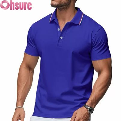 OEM Custom Logo Druck Herren für Polo Shirts Sommer Büro Fitnessstudio Arbeit Kleidung Casual Leere gedruckt XS-2XL Solides Muster gestrickt