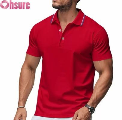 OEM Custom Logo Druck Herren für Polo Shirts Sommer Büro Fitnessstudio Arbeit Kleidung Casual Leere gedruckt XS-2XL Solides Muster gestrickt