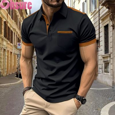 OEM Custom Logo Druck Herren für Polo Shirts Sommer Büro Fitnessstudio Arbeit Kleidung Casual Leere gedruckt XS-2XL Solides Muster gestrickt