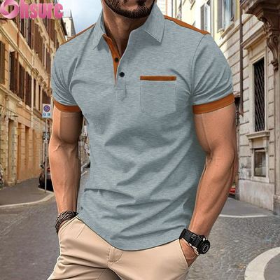 OEM Custom Logo Druck Herren für Polo Shirts Sommer Büro Fitnessstudio Arbeit Kleidung Casual Leere gedruckt XS-2XL Solides Muster gestrickt
