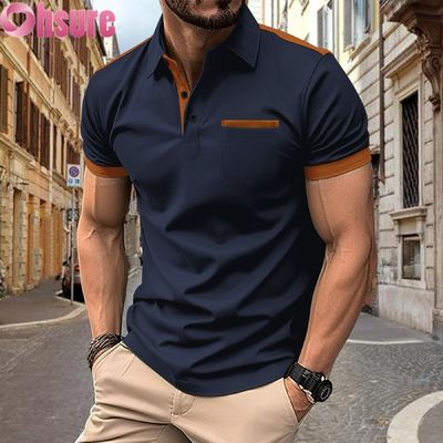 OEM Custom Logo Druck Herren für Polo Shirts Sommer Büro Fitnessstudio Arbeit Kleidung Casual Leere gedruckt XS-2XL Solides Muster gestrickt