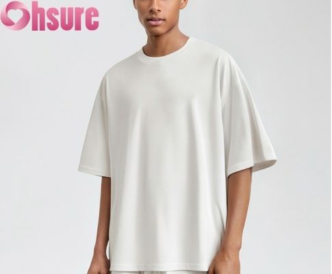 2025 Premium Herren Baumwoll-T-Shirt Casual Regular Fit Weich Atmungsaktiv Einfarbig Gestrickter Stoff Großhandel