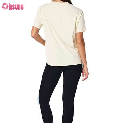 2025 Hochwertige Frauen Mädchen Premium Baumwolle Crewneck Sport täglich zu tragen-schnell trocknen Atmung verbergen Bauch Stoff-Größen X-XXL