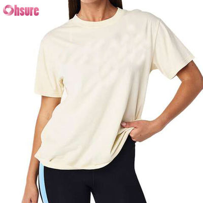 2025 Hochwertige Frauen Mädchen Premium Baumwolle Crewneck Sport täglich zu tragen-schnell trocknen Atmung verbergen Bauch Stoff-Größen X-XXL