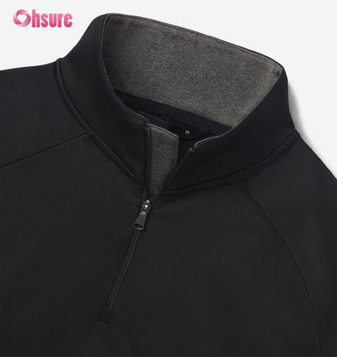 Hochwertiges kundenspezifisches Stickwerk übergroßes Herren-Crew-Hals-Sweatshirt 2XL 100% Baumwolle Französisch Terry Quarter Zip Hoodie