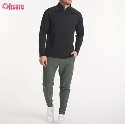 Hochwertiges kundenspezifisches Stickwerk übergroßes Herren-Crew-Hals-Sweatshirt 2XL 100% Baumwolle Französisch Terry Quarter Zip Hoodie