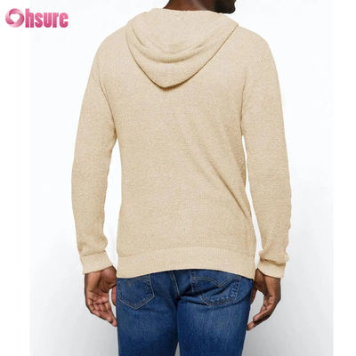 Großhandel Sportartikel Design Super Fashion Hochwertige Tops Weicher Strick Wolle Kaschmir Hoodie Mit Knöpfen für Herren Mesh-gefüttert