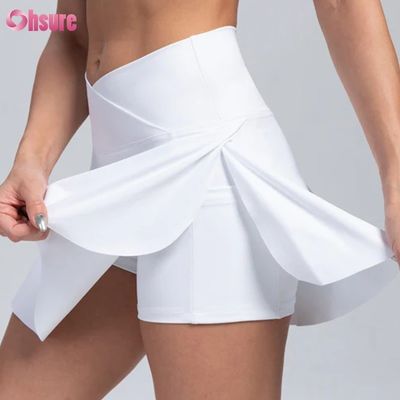2-in-1 lockere Sportshorts mit hohem Bund, weichem Tragegefühl, Design für Gymnastikbekleidung für Damen