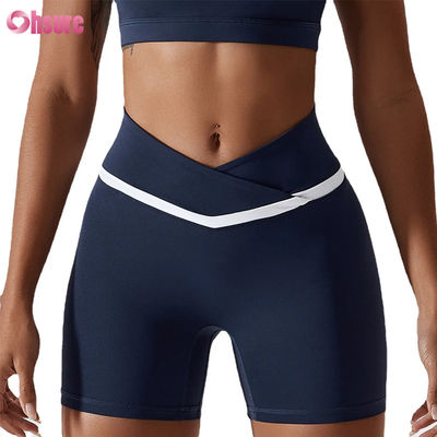 Frauen High Waist Trainer Yoga Shorts Süßig Farbe Schnell Trocknen Nackt Hot Shorts zum Laufen Fitness Gym Fitness Sport Training