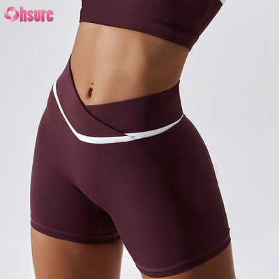 Frauen High Waist Trainer Yoga Shorts Süßig Farbe Schnell Trocknen Nackt Hot Shorts zum Laufen Fitness Gym Fitness Sport Training