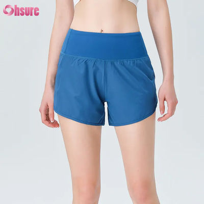 Hochwertige Damen-Aktivbekleidung Shorts, Sportbekleidung Damen-Laufshorts, Nylon-Spandex-Gymnastik-Schweißshorts mit Taschen
