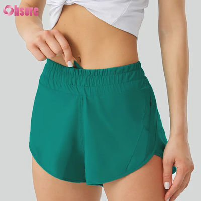 Yoga-Shorts für Frauen mit elastischer Taillentasche für Sport und Laufen