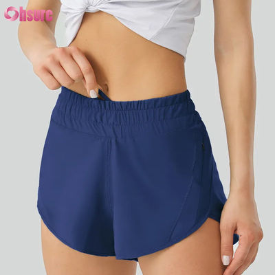 Yoga-Shorts für Frauen mit elastischer Taillentasche für Sport und Laufen