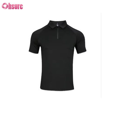 Hochwertiges, schnell trocknendes Eis-Seiden-Gewebe Sport-Top, atmungsaktives Sommer-Gymnastik-T-Shirt, Dri-Muscle-Fit, Herren-Poloshirt