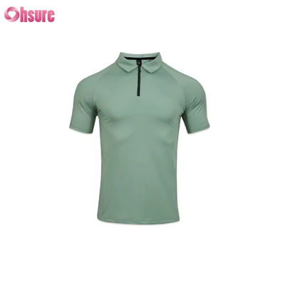 Hochwertiges, schnell trocknendes Eis-Seiden-Gewebe Sport-Top, atmungsaktives Sommer-Gymnastik-T-Shirt, Dri-Muscle-Fit, Herren-Poloshirt