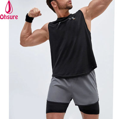 Training Männer Reflektorband Ziehseile Taille 2 in 1 Sport Fitness-Shorts Trainingshorts für Männer