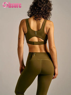 High Rise Leggings Gym Style Tragen Feuchtigkeit Wicking Workout Yoga Leggings Beide Seiten Taschen Solid für Frauen Hosen OEM Yoga Tragen