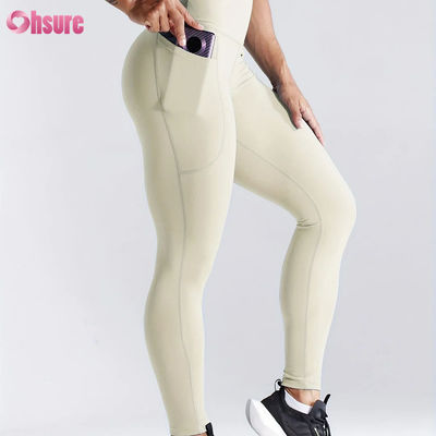 Schnell trocknende, hoch taillierte Sport-Fitness-Leggings mit Po-Hebe-Effekt, Yoga-Leggings für Damen mit Seitentasche