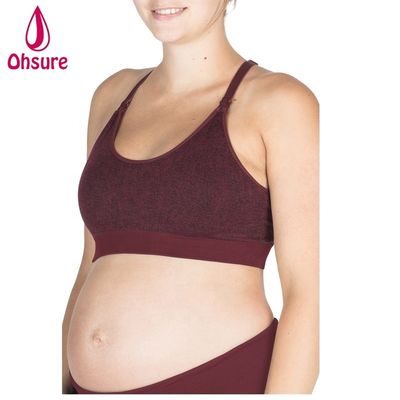 Frauen Mutterschaftsbekleidung Yoga Tragen Sie Kniebeutel Schwangere Stillen Verstellbares Gürtel Pflege-BH
