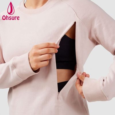 Hochwertiger Still-Hoodie, weicher Stillpullover, lässiges Sweatshirt, Fitness-Umstandsmode, Damen-Strickstoff, 10-12 Tage