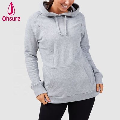 Großhandel Schwangere Frauen Kapuzenpullover Übergroße Stillen Fitness-Pullover Mahlzeiten Mutterschaft Pflege Hoodie