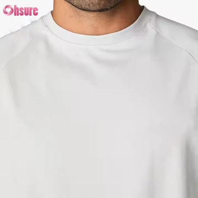Custom 95% Baumwolle Spandex Crew Hals Kurz Raglan Ärmel Entspannte Fitness Training Gym t-Shirt für Männer