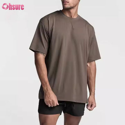 Custom Logo Neues Design Training Sport T-Shirt Männer 100% Baumwolle Schwergewichtsbox Fit Running Oversize Fitness Fitness Gym Shirt