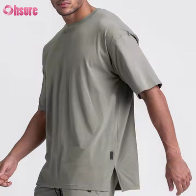 Custom Logo Neues Design Training Sport T-Shirt Männer 100% Baumwolle Schwergewichtsbox Fit Running Oversize Fitness Fitness Gym Shirt