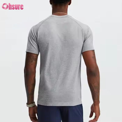 Custom Polyester Spandex Leichtgewicht Atmung schlanke Muskeln Sport Fitness-T-Shirt für Männer