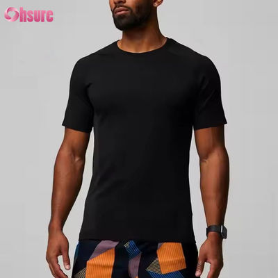Custom Polyester Spandex Leichtgewicht Atmung schlanke Muskeln Sport Fitness-T-Shirt für Männer