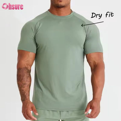 Custom Polyester Spandex Kurzärmel Leichtgewicht Atmungsschleife Muskel Bodybuilding Männer Fitnessstudio Schnelltrocknen T-Shirt