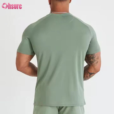 Custom Polyester Spandex Kurzärmel Leichtgewicht Atmungsschleife Muskel Bodybuilding Männer Fitnessstudio Schnelltrocknen T-Shirt