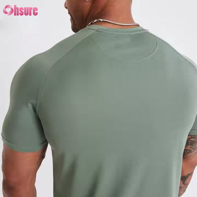 Custom Polyester Spandex Kurzärmel Leichtgewicht Atmungsschleife Muskel Bodybuilding Männer Fitnessstudio Schnelltrocknen T-Shirt