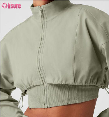 Damen Neues Design Reißverschluss Motorradjacke Outdoor Motocross Crop Style Motorradjacke