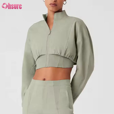Damen Neues Design Reißverschluss Motorradjacke Outdoor Motocross Crop Style Motorradjacke