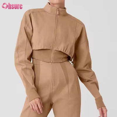 Damen Neues Design Reißverschluss Motorradjacke Outdoor Motocross Crop Style Motorradjacke