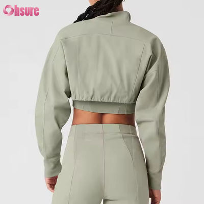 Damen Neues Design Reißverschluss Motorradjacke Outdoor Motocross Crop Style Motorradjacke