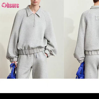 Custom 500 GSM 100% Baumwolle Baggy Fleece Hoodie Jogger Set Unisex 2-teiliger Sweatsuit Winter High Quality Trainer