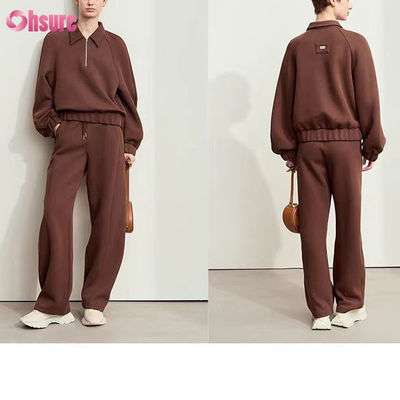 Custom 500 GSM 100% Baumwolle Baggy Fleece Hoodie Jogger Set Unisex 2-teiliger Sweatsuit Winter High Quality Trainer