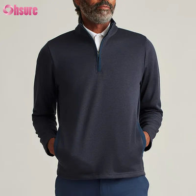 Herren-Custom-Plus-Size Quarter Zip-Pullover Hochwertiges Nylon-Sport-Hoodie mit Stickerei