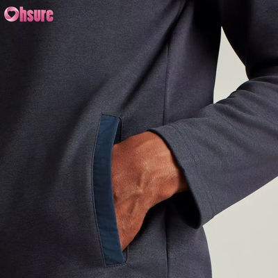 Herren-Custom-Plus-Size Quarter Zip-Pullover Hochwertiges Nylon-Sport-Hoodie mit Stickerei
