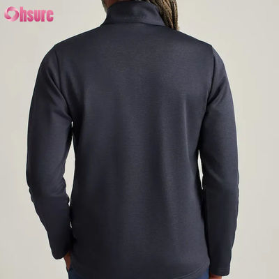 Herren-Custom-Plus-Size Quarter Zip-Pullover Hochwertiges Nylon-Sport-Hoodie mit Stickerei