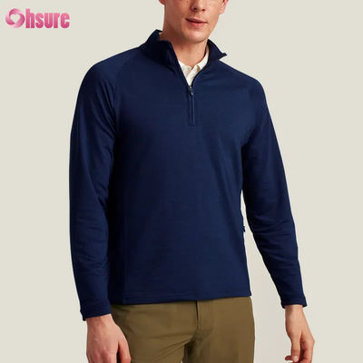 Männer hochwertige Super Fashion Halb-Zip-Pullover Komfortable weiße Viertel-Zip-Pullover Stickerei Stilvolle Sport für den Winter