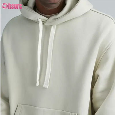 Hochwertige übergroße Hoodie für Männer, Sport-Sportwäsche, Großhandel, Sportmode mit massivfarbigem Kapuzenkragen, eigenes Logo, Bildschirmdruck