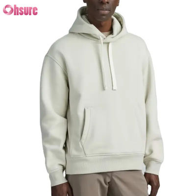 Hochwertige übergroße Hoodie für Männer, Sport-Sportwäsche, Großhandel, Sportmode mit massivfarbigem Kapuzenkragen, eigenes Logo, Bildschirmdruck