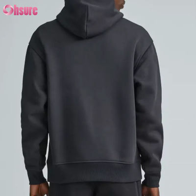 Hochwertige übergroße Hoodie für Männer, Sport-Sportwäsche, Großhandel, Sportmode mit massivfarbigem Kapuzenkragen, eigenes Logo, Bildschirmdruck