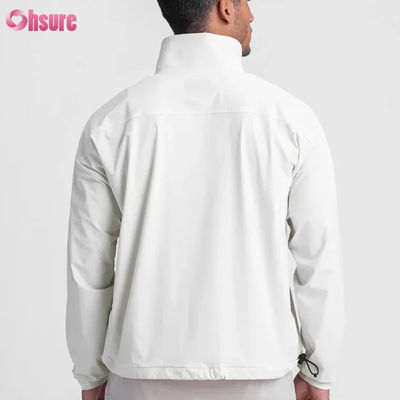Herren hochwertige Quarter Zipper Wasserdichte Atmungstechnische Gewebejacke mit verstellbarem Boden Halbzip Design Mock-Hals für den Winter