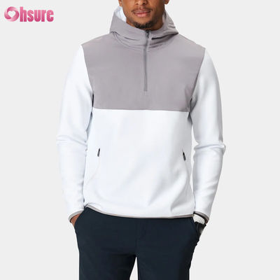 Hochwertiges Polyester-Sportpullover für Männer Hoodie Halbzip Design Wasserdicht und leichte Leistung
