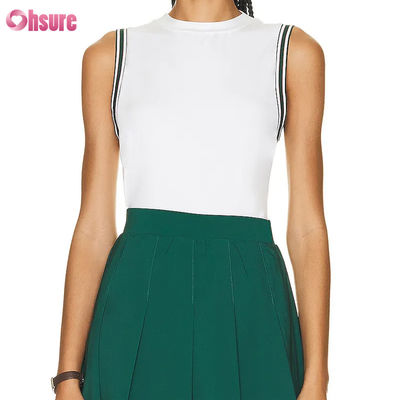 Großhandel Hohe Frauen ohne Ärmel Pickleball Tenniskleid Röcke Röcke Sets Atmungsgelegte Custom Logo Plättchen Hot Shorts Design